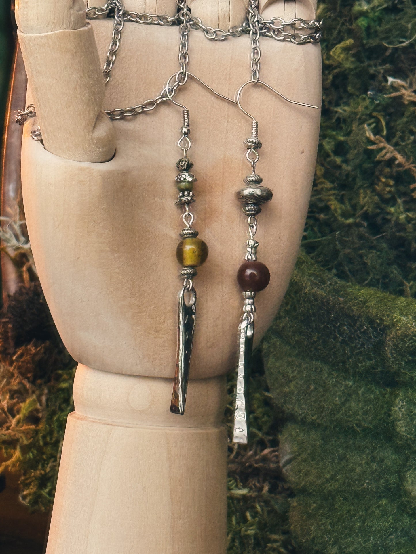 Warming Lantern / Asymmetrical Earrings