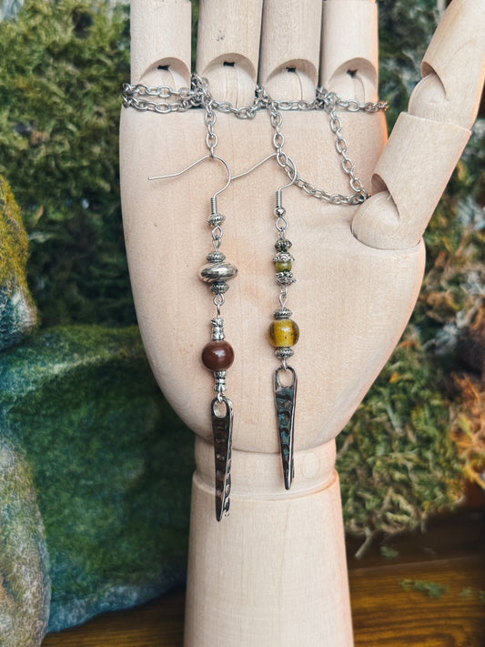 Warming Lantern / Asymmetrical Earrings